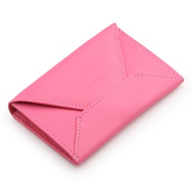 SACURA 5825 Sakura Business Card Holder, Made in Japan, Cowhide Leather, pink, (rose pink)