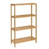 SONGMICS Bamboo Storage Shelf, 3-Tier Shelving Unit, Multifunctional, in The
