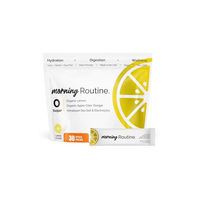 ROUTINE Morning Daily Hydration Electrolyte Drink Mix - Lemon Flavor