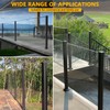 VoTwoofv Glass Railing End Post 35.8",304 Stainless Steel Glass Balustrade