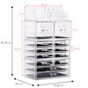 Sorbus Large Makeup Organizer - Clear Stackable Jewelry Makeup Organizer