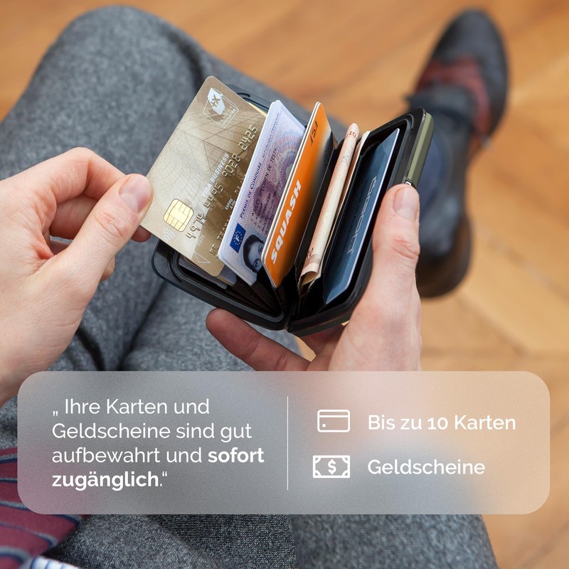 Aluminium Card Case with Metal Closure, RFID Protection Against Fraud