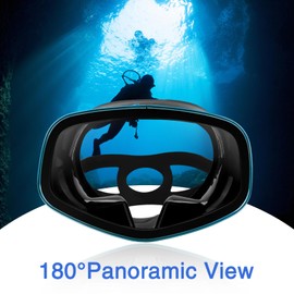 Limited to 10,000 pcs Worldwide YEUX MER Scuba Mask with Drain Valve Wide View Suitable for Adults Scuba Diving, Free Diving, and Snorkeling Goggles Mask Gemstone Blue - Anti-Fog