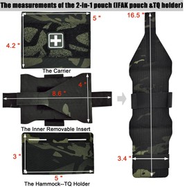 2-in-1 Micro Med Kit Med Pouch Tactical Mini First Aid Pouch Empty Small IFAK Pouch Compact Med Pouch EDC Bag with Tourniquet Holder |MOLLE Belt IFAK Micro Trauma Kit Pouch
