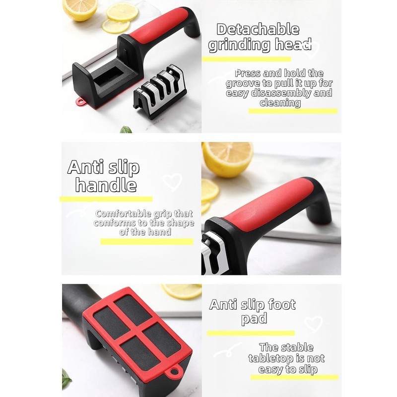 luvilly 1Pack Knife Sharpener,Multifunction Knife Sharpener,for Kitchen and Chef