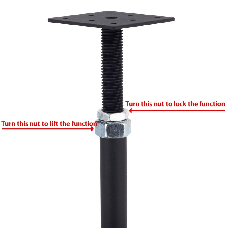 YMSZGBZG 2 Pack Adjustable Floor Jack Post 17-21" Range of