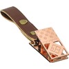 eP03pg Shoe Clip, PKG - Synthetic Leather Brown, Metal Shoe