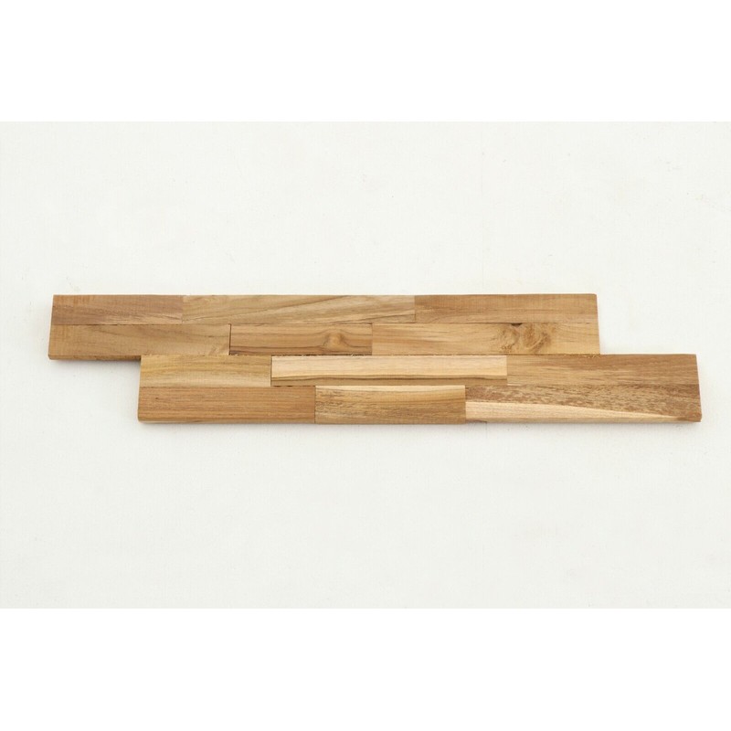 Nordic Style Natural Teak Wood Wall Panel, 11 Pieces (12.75