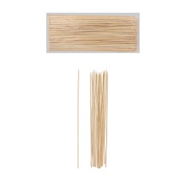 Henbrandt Bamboo Skewers 20cm x 2.5mm - 100 Sticks Per Pack - Kebab Sticks for BBQ Cooking, Craft & Parties - Single Pack (Total 100)