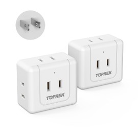 TOPREK Outlet Taps, 5 Outlets, Power Taps, Octopus Outlets, Branching, 5 Outlets, Direct Plugging Taps, Octopus Legs Wire, Small, Lightweight, Outlets, Multi-Taps, Oa Taps, Set of 2