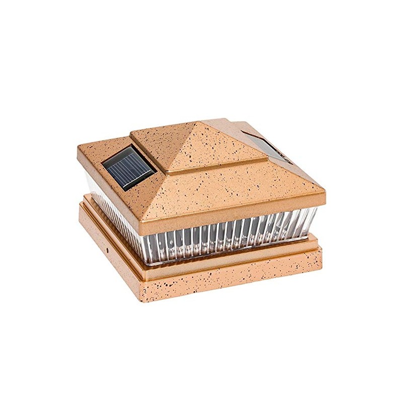 Ntertainment House 2 Pack Solar Square Top Pointed Post Cap