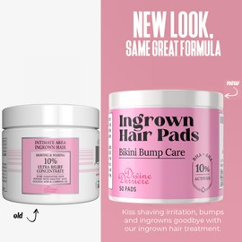 Ingrown Hair Pads, Razor Bump Stopper - Ingrown Hair Treatment for Bikini Area and Razor Bumps Treatment for Men and Women - After Shave Solution for Ingrown Hairs & Razor Burns, Ingrown Hair Serum