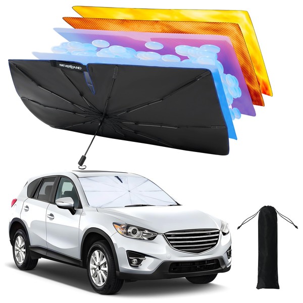 NEVERLAND Upgrade Umbrella Sun Shade for Car Windshield - Superior