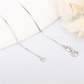 LGSY 925 Sterling Silver Snake Chain Necklace for Women, Design Strong Thin Chain for DIY Jewelry Making, Metal