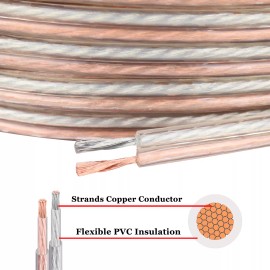 cecilya12 Copper Speaker Wire For Car Home Audio Wiring 12 Gauge Auto OFC Stereo Cable Lot - 10FT