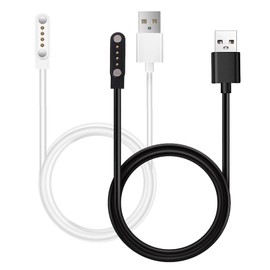 Xininyia Compatible with PLAUD Note AI Vioce Recorder Charger, 4 Pin Magnetic USB Charger [2FT/2PACK] Charging Cable for PLAUD Note (Black&White)