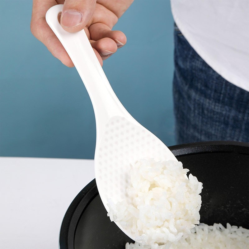 Japanese Style Non Stick Plastic Rice Paddle with Holder