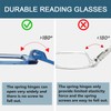 BLUELESS Huge Reading Glasses for Women Metalless Screwless Spring Hinges