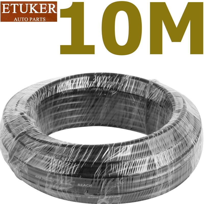 ETUKER Vehicle Cable 4 Core 10 m Cable Trailer 4-Pin