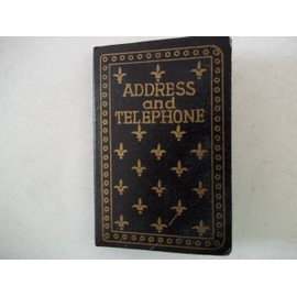 ROC, Address and Telephone Book, Black, Fleur-De-Lis, 3" L x 2" Wsold in Lots of 3