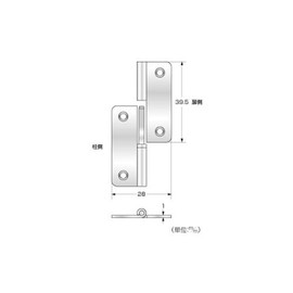 High Logic PY690 Hinge 1.5 inches (38 mm) (Left)