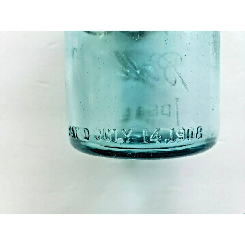 Vintage Blue Ball Ideal Canning Jar with Lid Wire Bale