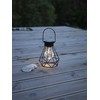 Best Season 481-49 LED Solar Lantern, Patio Lighting, Black, Approx.