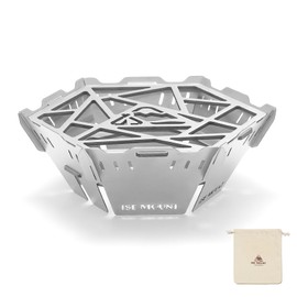 SWAG GEAR ST-310 ST-330 Hexagon Window Stopper Windscreen with Trivet Stainless Steel Outdoor Solo Camping