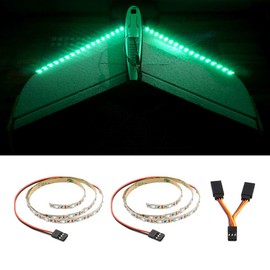 LED Light Strip for RC Fixed Wing Airplane Flying Wing Plane AR Wing Drone Model Car Truck (Green)