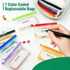 Waterproof Pill Pouch Set, Pill Organizer Binder with 14 Color-Coded