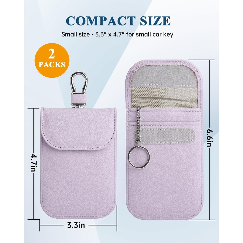 Faraday Bag for Key Fob (2 Pack), Faraday Key Fob