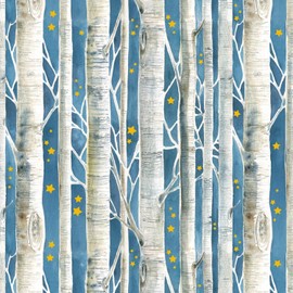 Bettule A Mezzanotte Party Napkins 40 Count | 2 Packs of 20CT 3-Ply Beverage Napkins | Winter Birch Tree Theme