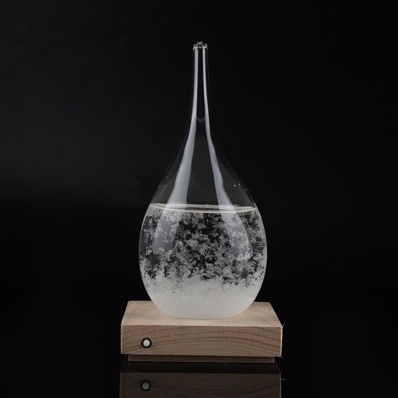 Storm Glass Drop shaped Storm Bottle Desktop Weather Station Predictor