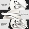 AOOSY Thick Heavy-Weight Soup Spoons, Stainless Steel Soup Spoons, Table