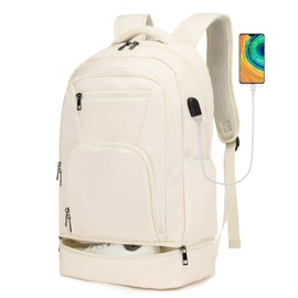 seyfocnia Gym Backpack for Men Women, Travel Backpack with Shoes Compartment Lightweight Backpack with USB Charging Port,Water Resistant Sports Backpack