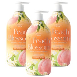 Happy Bath Peach Blossom Body Wash Peach Blossom Scent, 900g, 3 Pieces / 해피바스 피치 블로썸 바디워시 복숭아꽃향, 900g, 3개