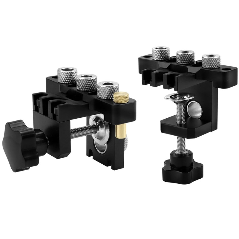 QWORK® 3-in-1 Pocket Hole Jig Kit for 8/10/15 mm Dowels,