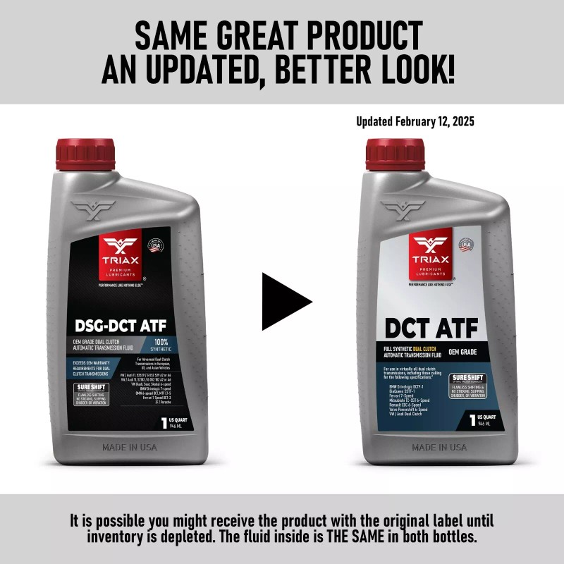 TRIAX DCT ATF Dual Clutch Full Synthetic, Lifetime Fill (1