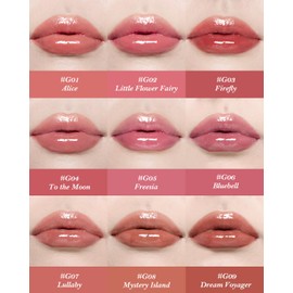 Flower Knows Midsummer Fairytales Lip Gloss-Glowy Moisturizing Coating Lip Lacquer-Hydrating Tinted Lip Oil for Girls&Women-Vegan & Cruelty Free-0.17Fl Oz(G02 Little Flower Fairy)