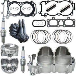 Tupo Kit de Reconstrucción de Extremo Superior con Junta de Anillo de Pistón de Cilindro de 93mm Compatible con Polaris Ranger XP 900/1000 Ranger Crew 900 / XP 1000 RZR S 900/1000 ACE 900 RZR XP 1000