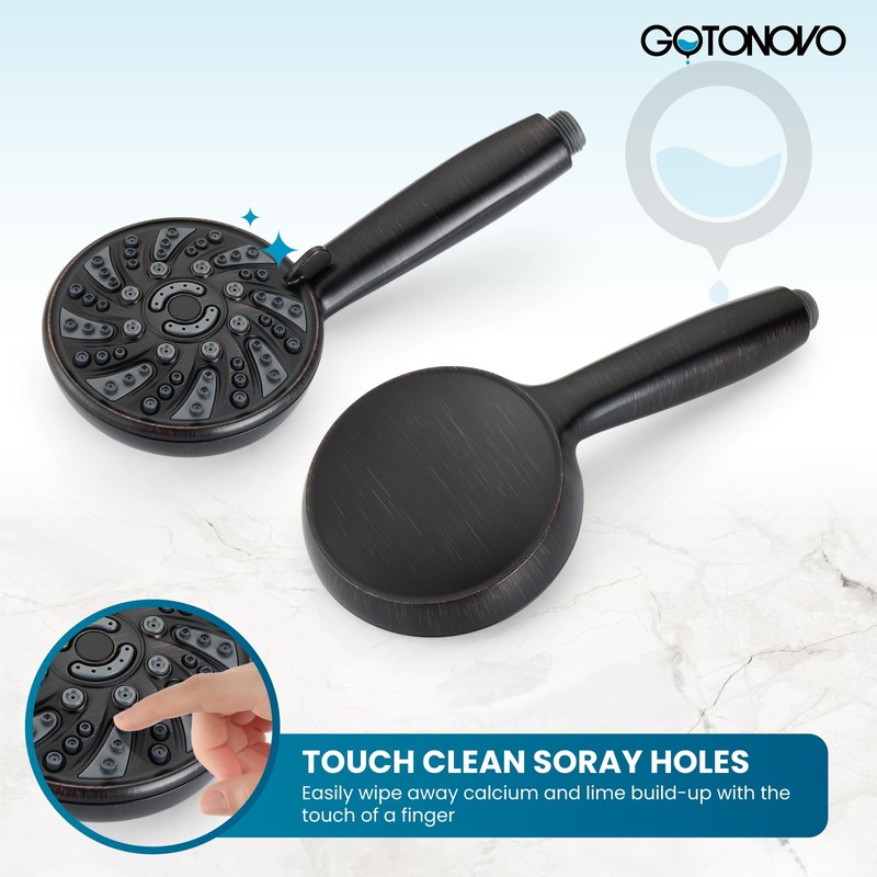 gotonovo Bathroom Shower Head Kit High Pressure Combo System Shower