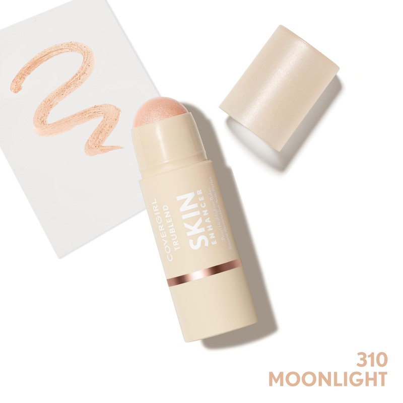 CoverGirl Trublend Skin Enhancer Highlighter Balm Stick, 310 Moonlight, Vegan