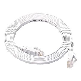 Cable de Red Plano UTP Cat 6 Blanco (20 metros, Blanco)