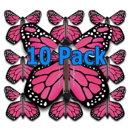Butterflyers! Pink Monarch Flying Butterfly (10 Pack)
