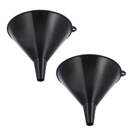 Bistras Jumbo 8" Extra Large Plastic Funnel for Automotive Use - Kitchen Funnels for Filling Bottles, Jars, Containers or Lab Use - Oil Funnel for Gas, Car Oil, Lubricants and Fluids (2)