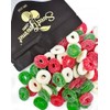 SweetGourmet Gummy Christmas Wreath Candy, 1 Pound Bag, Cherry, Strawberry-Banana