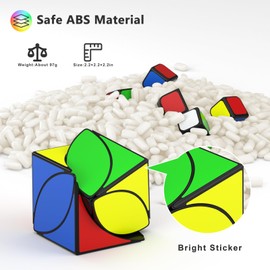 Vdealen Irregular Magic Cube Speed Cube Magic Cube Original, Smooth Magic Cube for and Advanced, Festival Gift for Children, Teenagers, Children's Party (Ivy Cube)