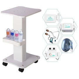 tonchean Salon Trolley Cart with Wheels, Esthetician Salon Spa Trolley Tray Salon Rolling Tray Spa Cart for Esthetician Steel Mobile Salon Spa Service Cart 27x15x13 Inch