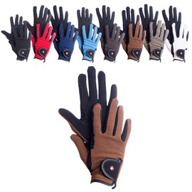 HKM by Reiterladen24 Professional Riding Gloves, Nubuck Imitation Leather, m