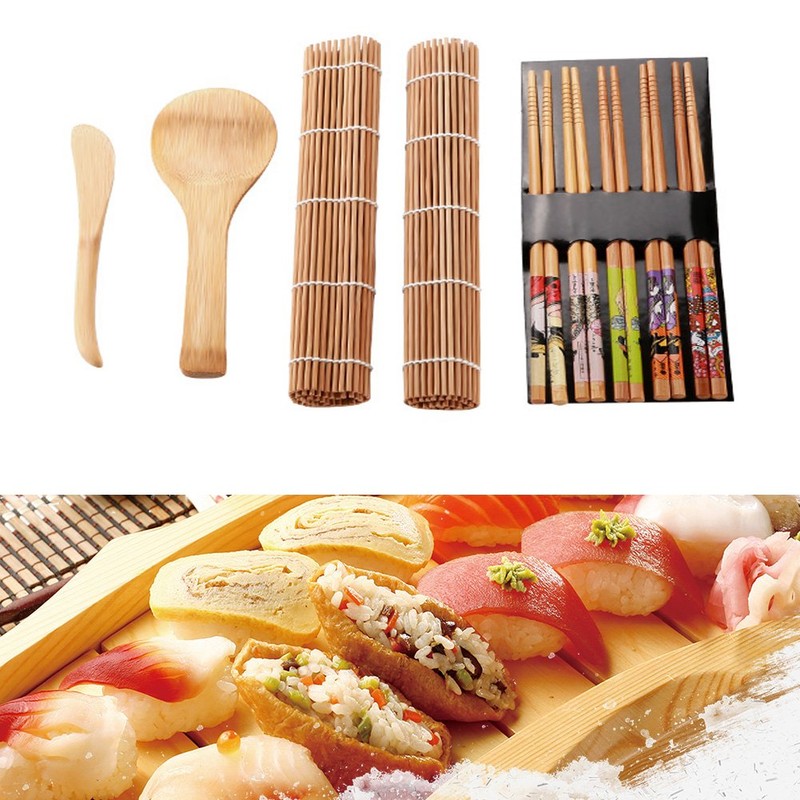 13 Unids/Set Bamboo Sushi Making Kit Family Office Party Homemade